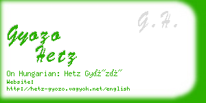 gyozo hetz business card